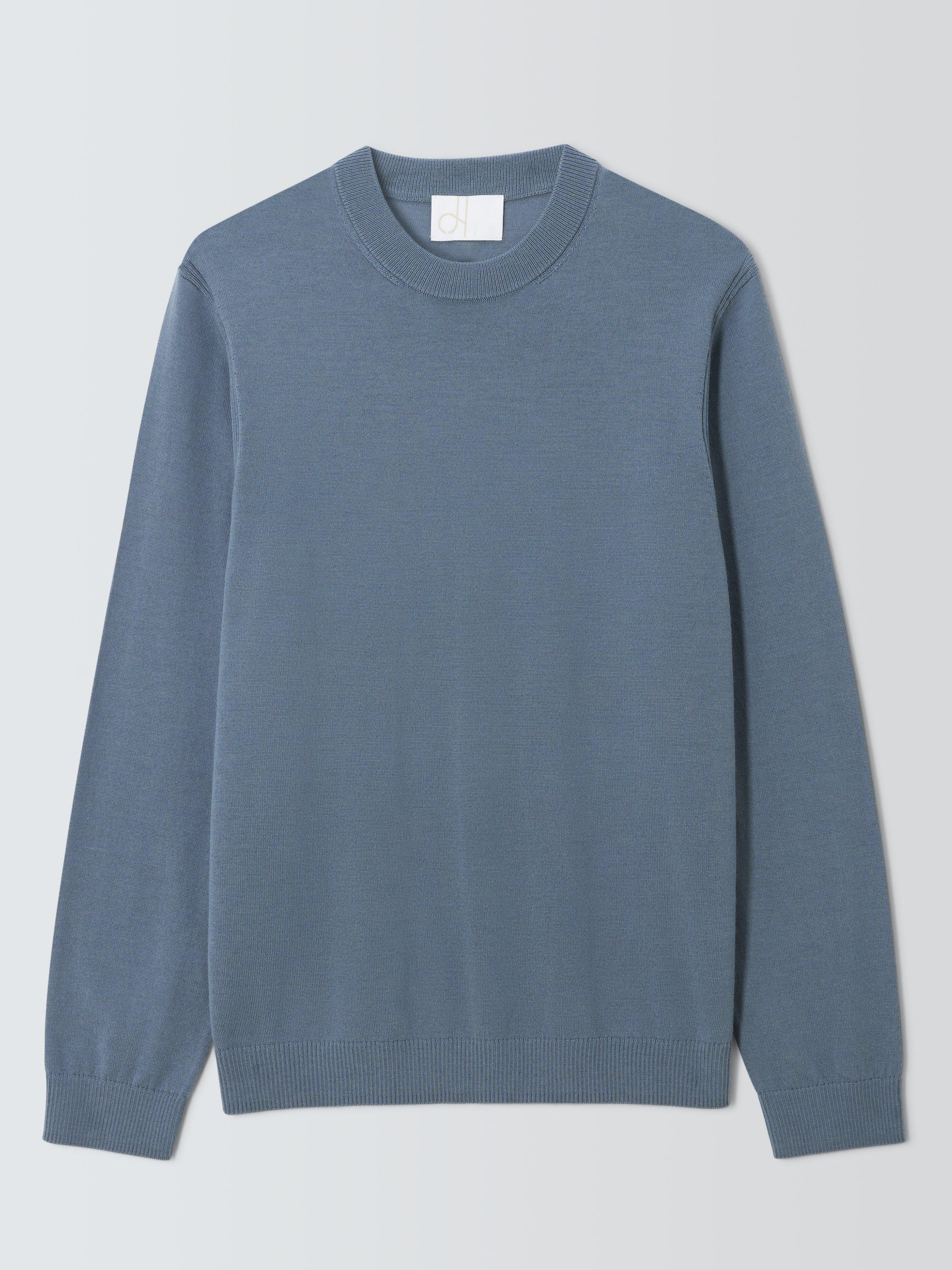 Product image 4 of 6, which shows John Lewis Merino Wool Crew Neck Jumper, Flint Stone, M