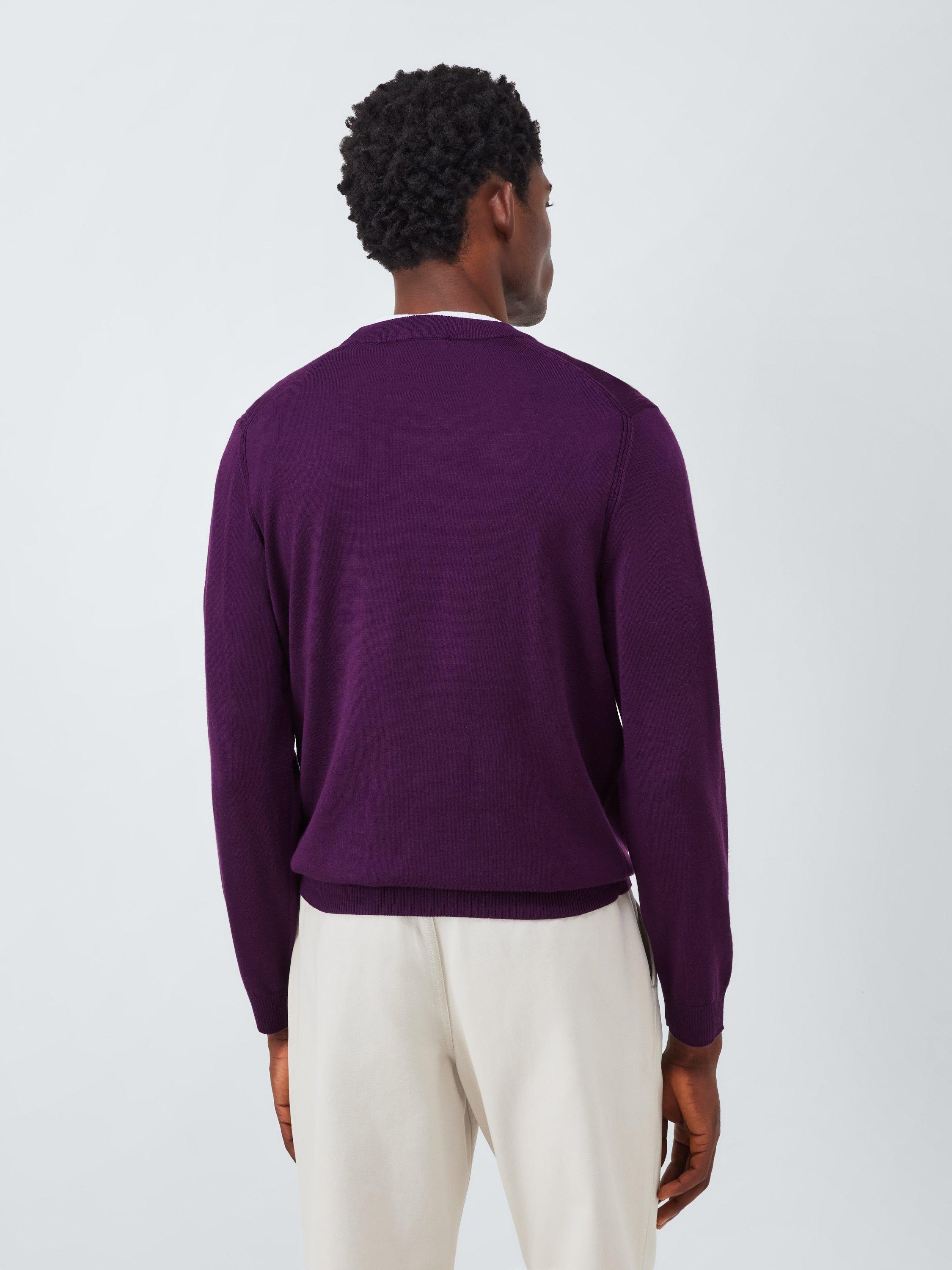 Product image 2 of 7, which shows John Lewis Merino Wool Crew Neck Jumper, Fig, M