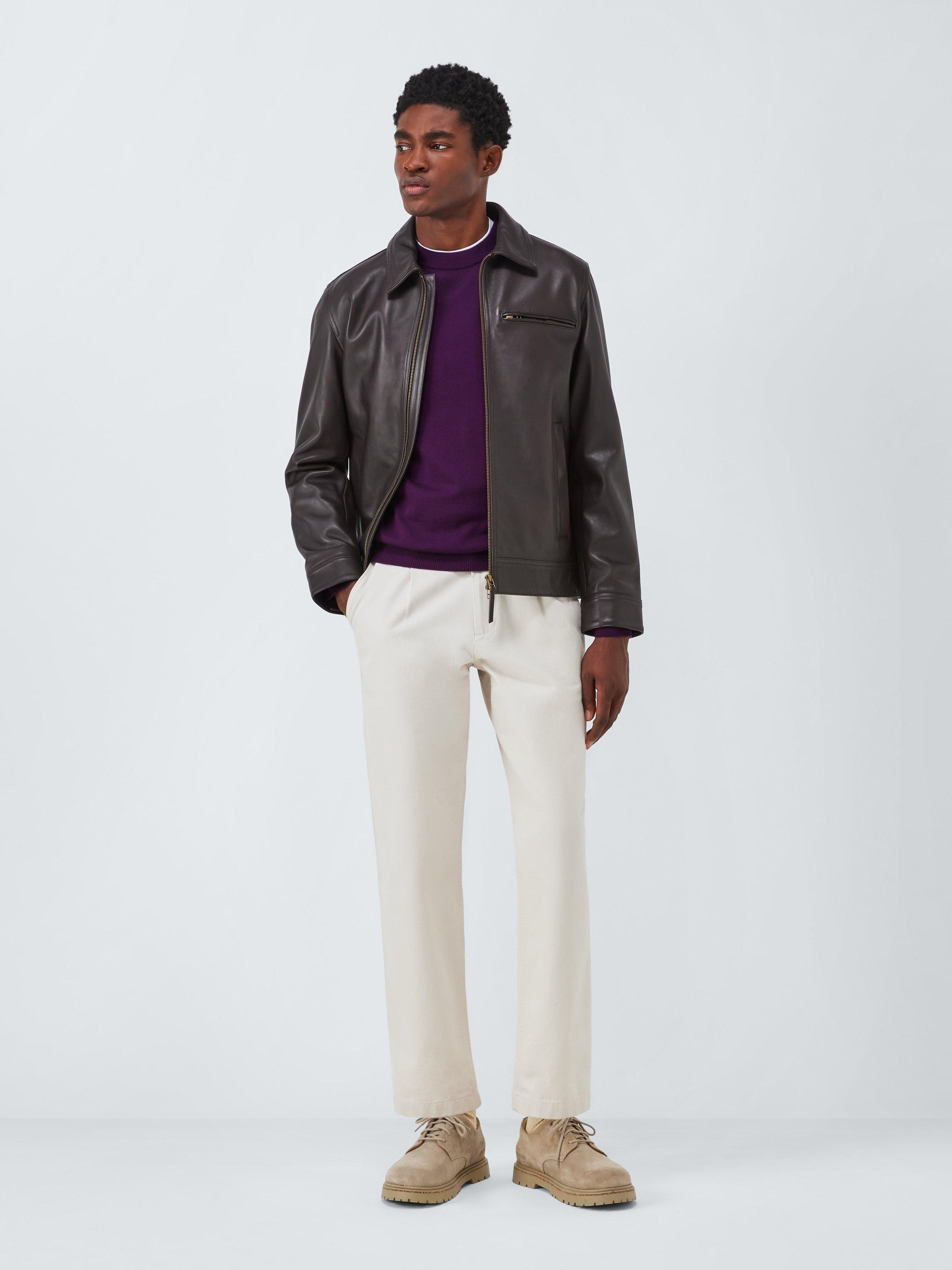 Product image 3 of 7, which shows John Lewis Merino Wool Crew Neck Jumper, Fig, M