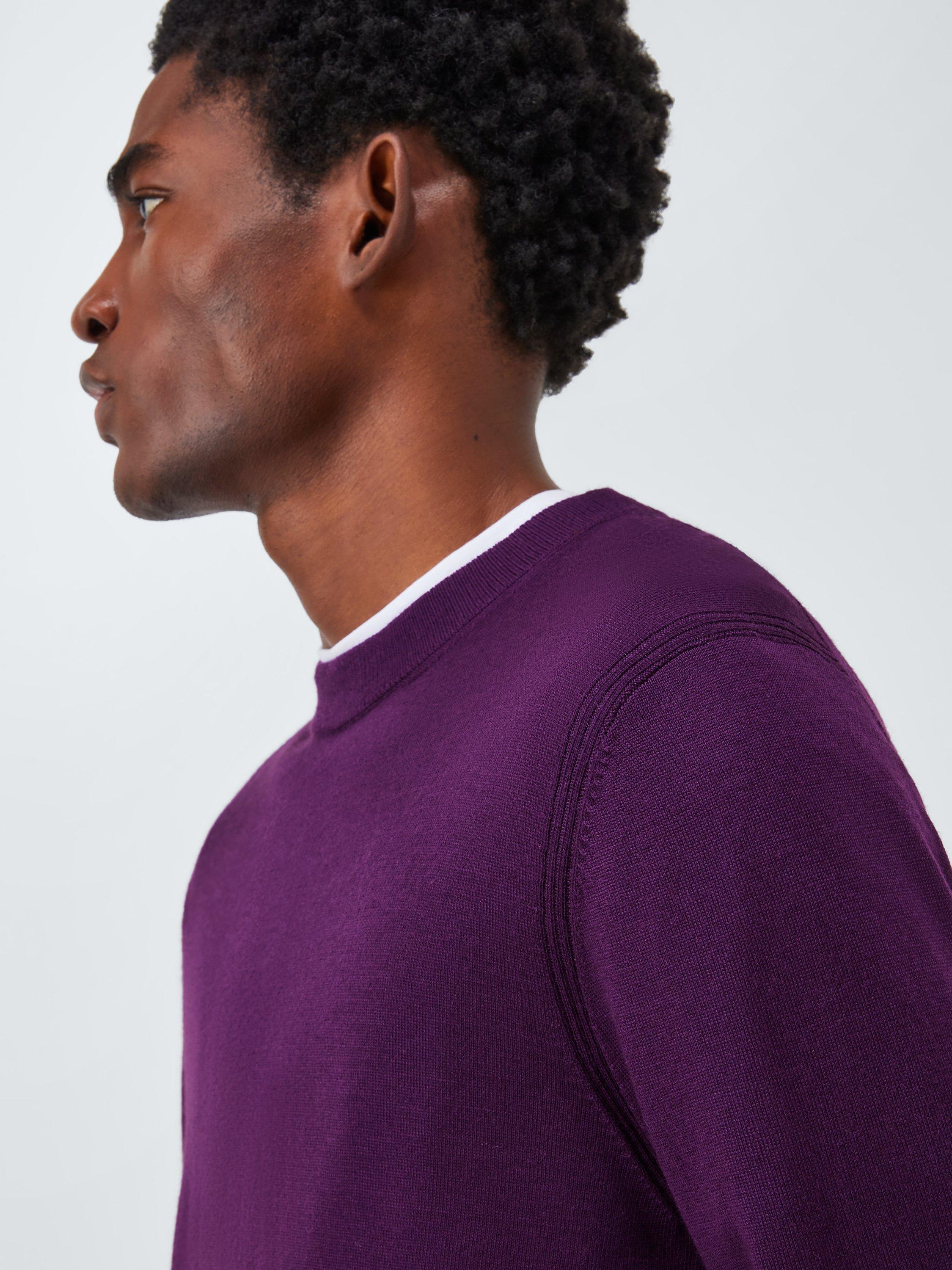 Product image 6 of 7, which shows John Lewis Merino Wool Crew Neck Jumper, Fig, M