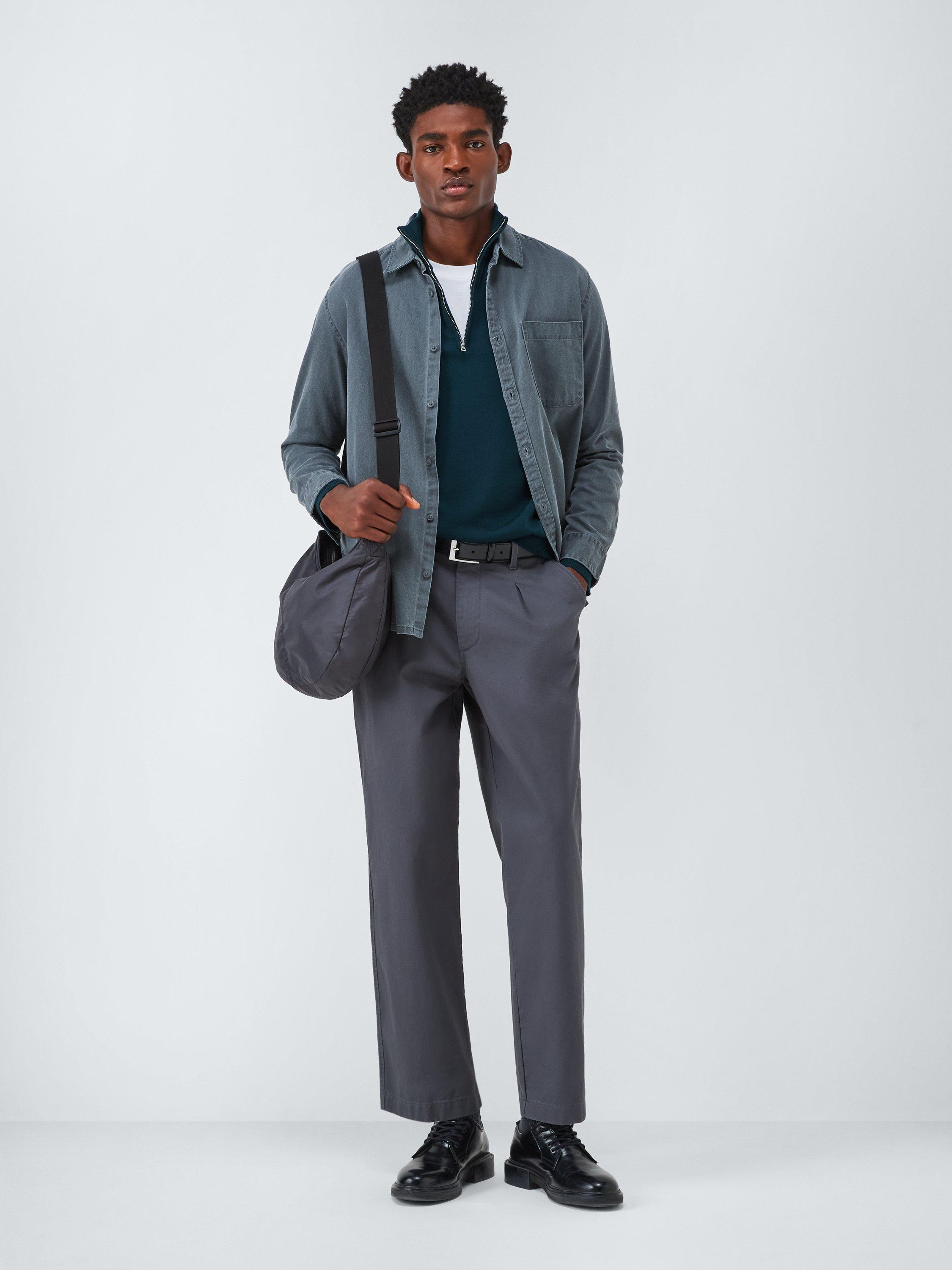 Product image 3 of 6, which shows John Lewis Merino Wool Half Zip Jumper, Deep Ocean, L