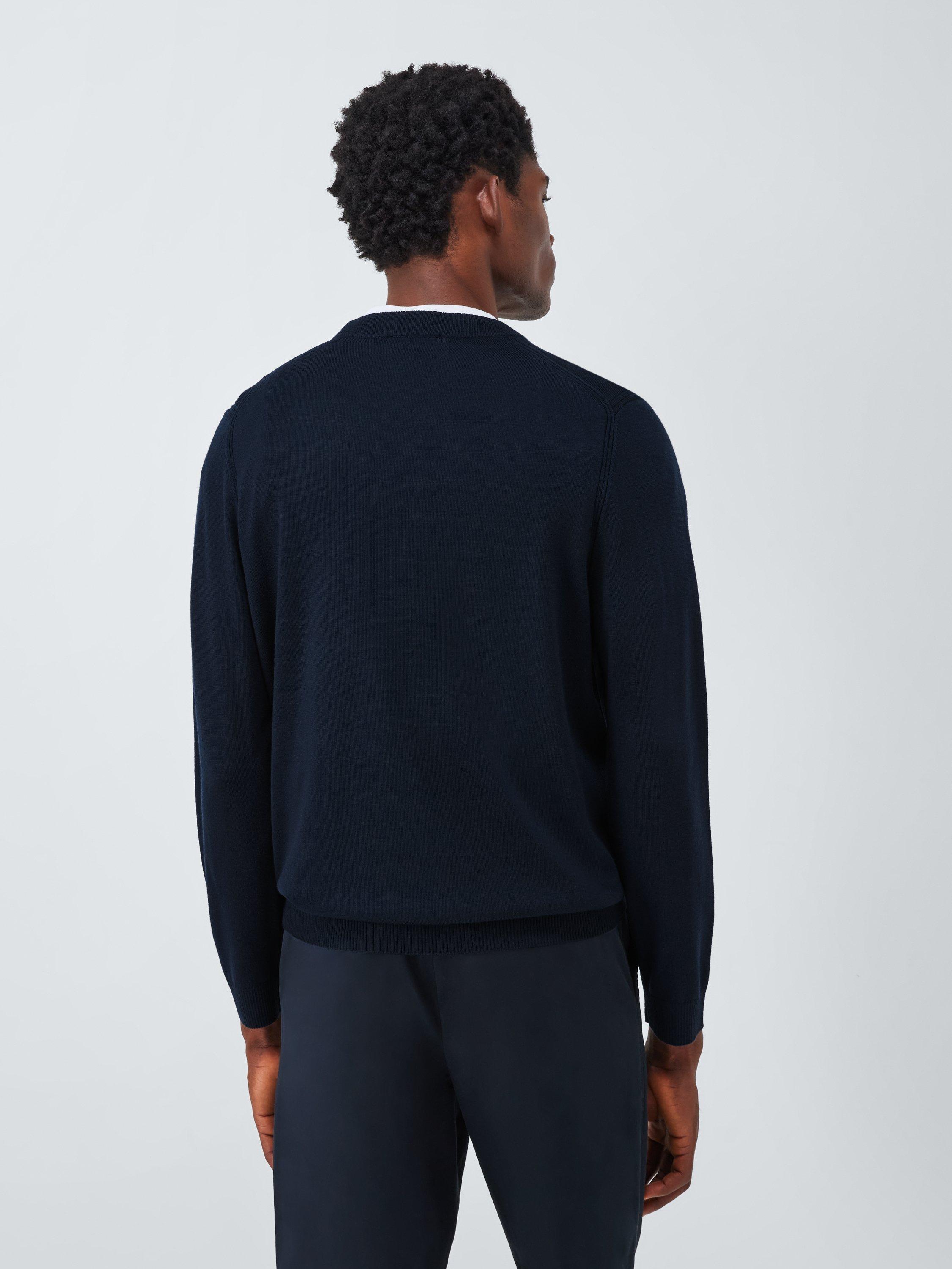 Product image 2 of 6, which shows John Lewis Merino Wool Crew Neck Jumper, Sky Captain, S