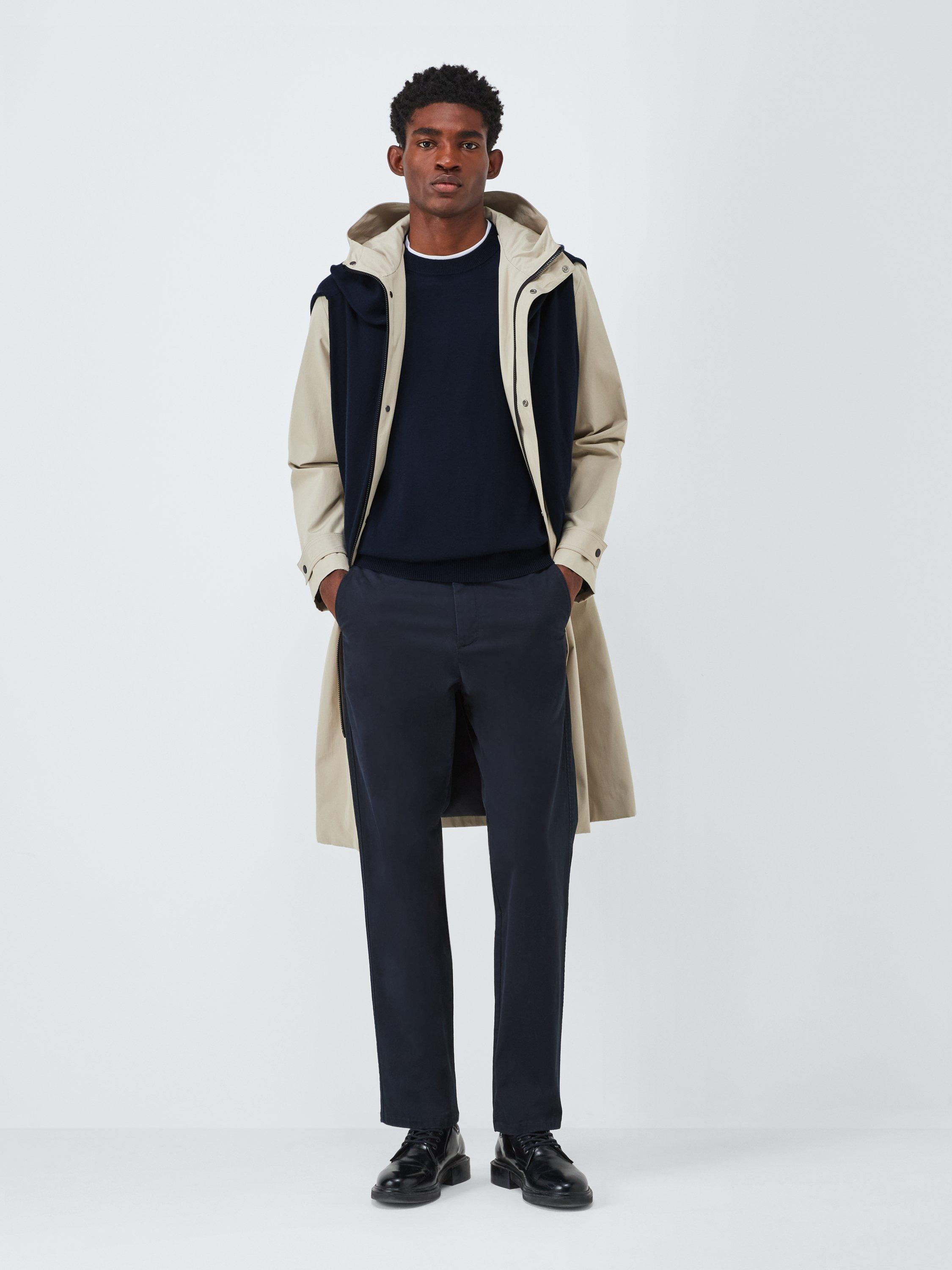 Product image 3 of 6, which shows John Lewis Merino Wool Crew Neck Jumper, Sky Captain, S