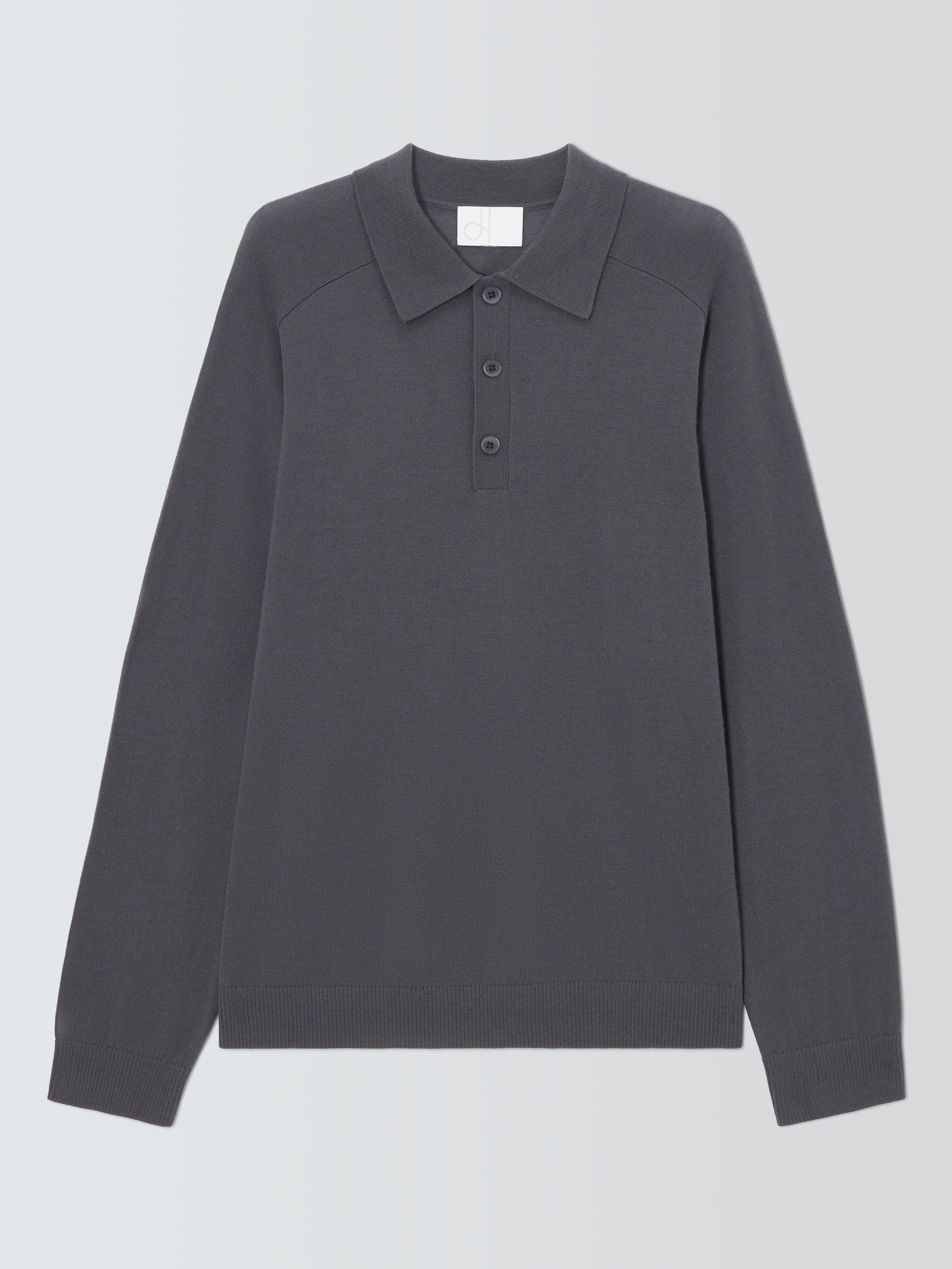 Product image 1 of 1, which shows John Lewis Merino Wool Polo Neck Jumper, Deep Ocean, S