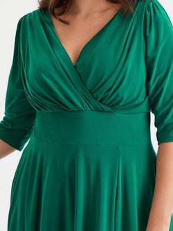 Scarlett & Jo Helena Wrap Neck Midi Dress - view 2, Green