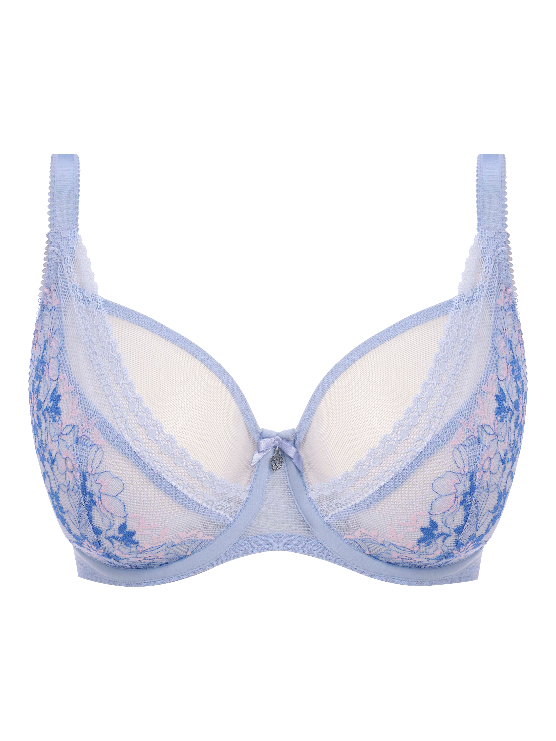 Product image 5 of 5, which shows Freya Sydnie Plunge Bra, Chambray, 30E