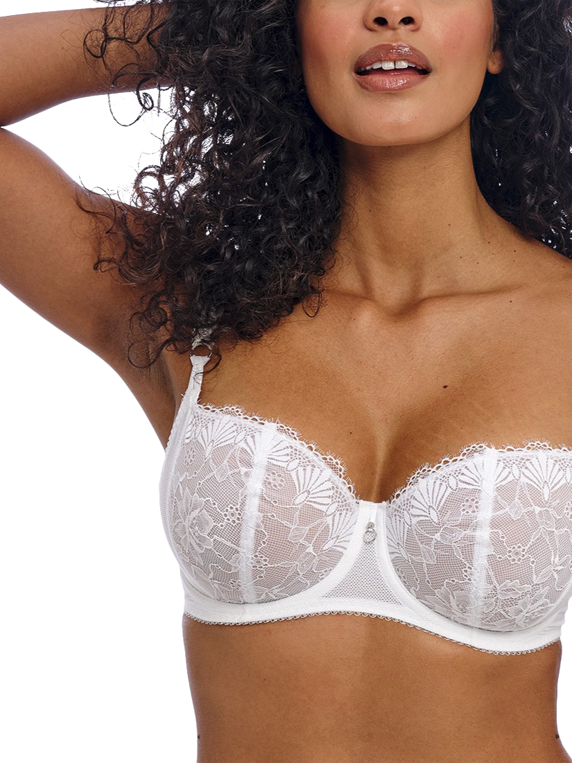 Product image 1 of 5, which shows Freya Fascinate Balconette Bra, White, 30E