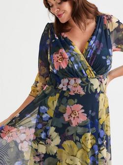Scarlett & Jo Verity Floral Maxi Dress, Navy/Multi - view 2, Navy/Multi