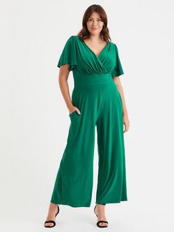 Scarlett & Jo Wrap Lounge Jumpsuit, Green