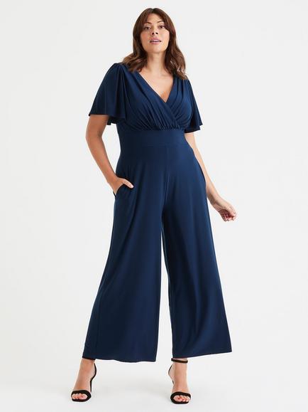 Scarlett & Jo Wrap Lounge Jumpsuit, Navy