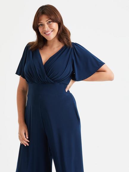 Scarlett & Jo Wrap Lounge Jumpsuit - view 2, Navy