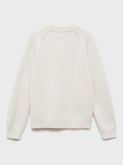 Mango Kids' Luca Jumper - view 2, Light Beige