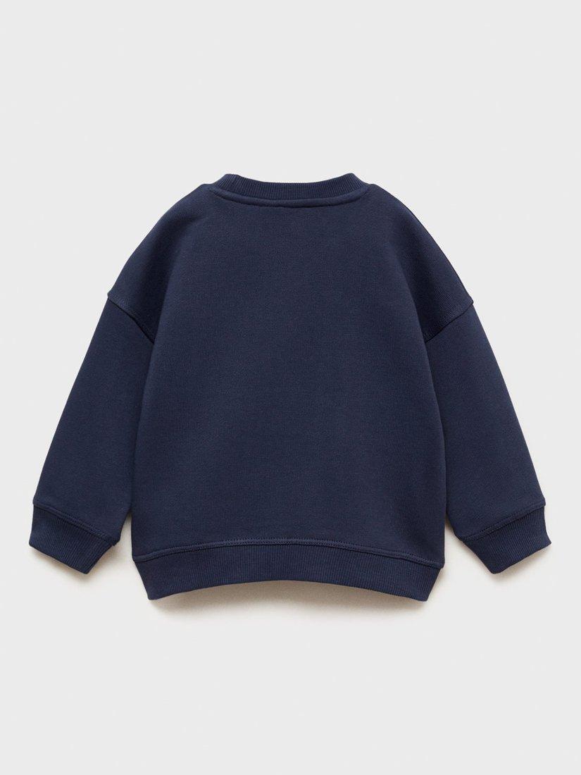 Product image 4 of 6, which shows Mango Kids' Stories Sweatshirt, Navy, 2-3 years