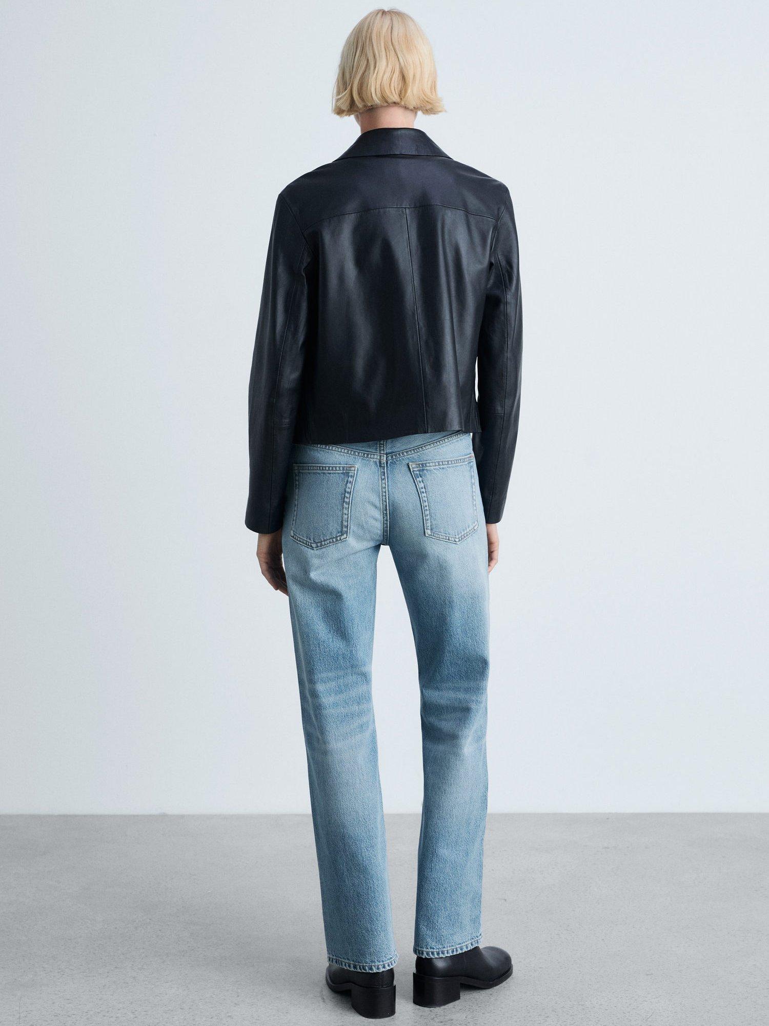 Product image 4 of 8, which shows Mango Miami Straight Jeans, Blue, 10