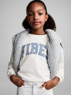 Mango Kids' Bella Denim Skirt, White, White