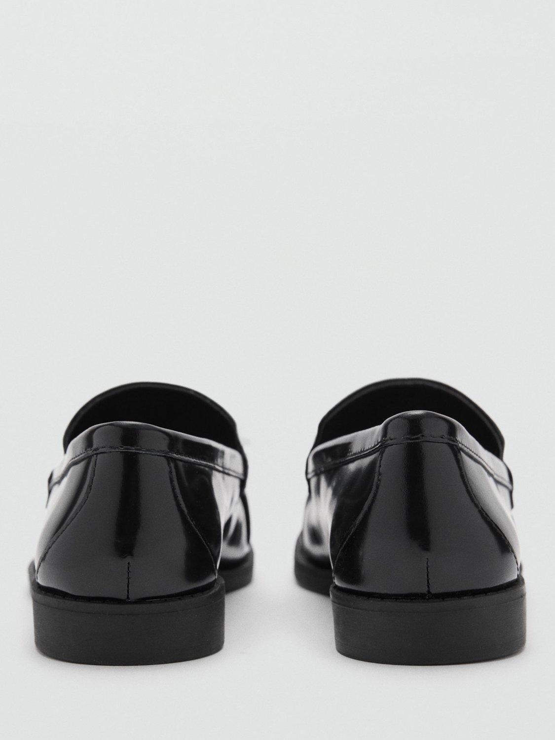 Product image 5 of 5, which shows Mango Borla Leather Tassel Loafers, Black, 2
