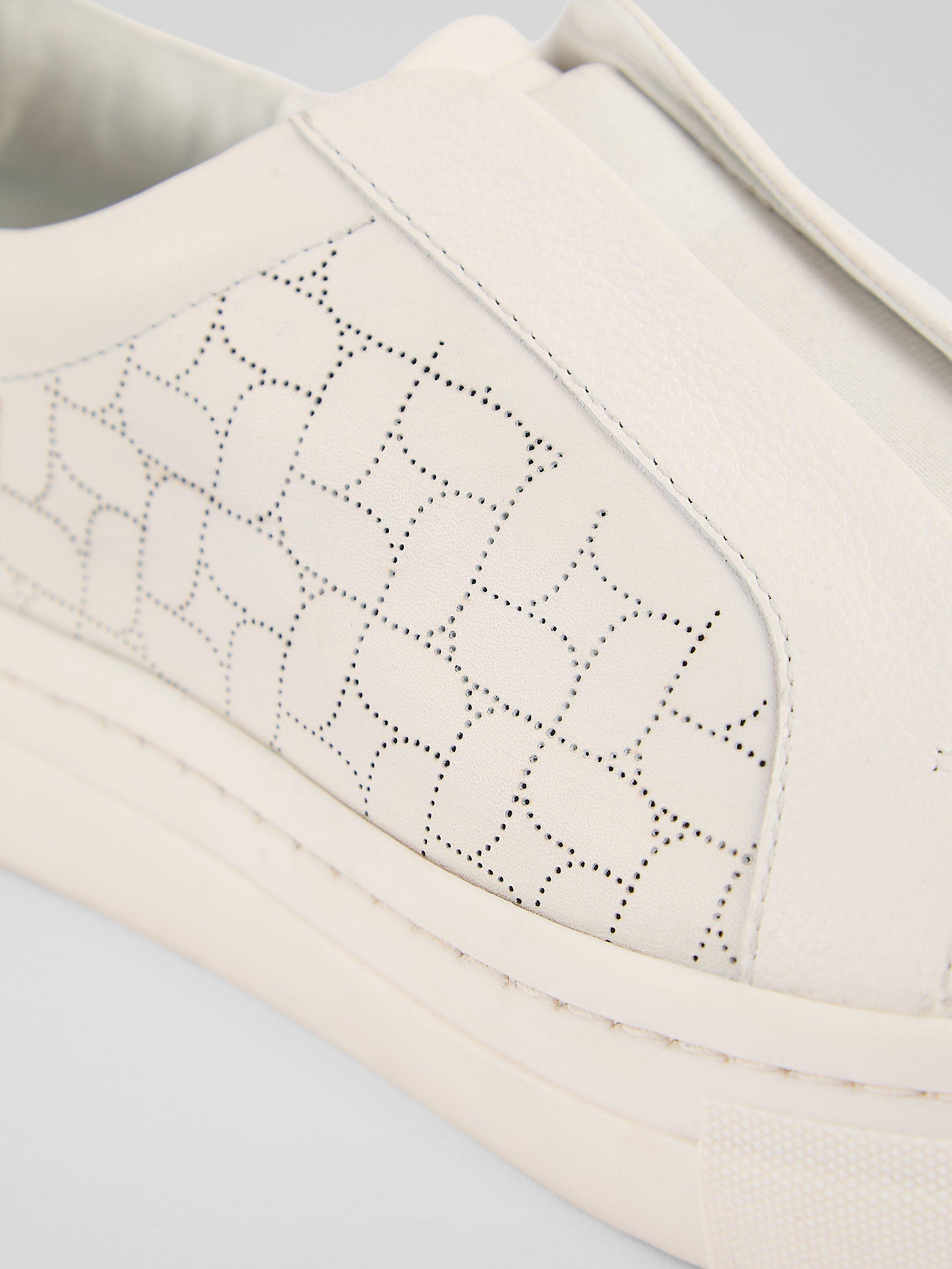 Product image 3 of 3, which shows L.K.Bennett Leather Oloid Pull On Trainers, Off White, 2