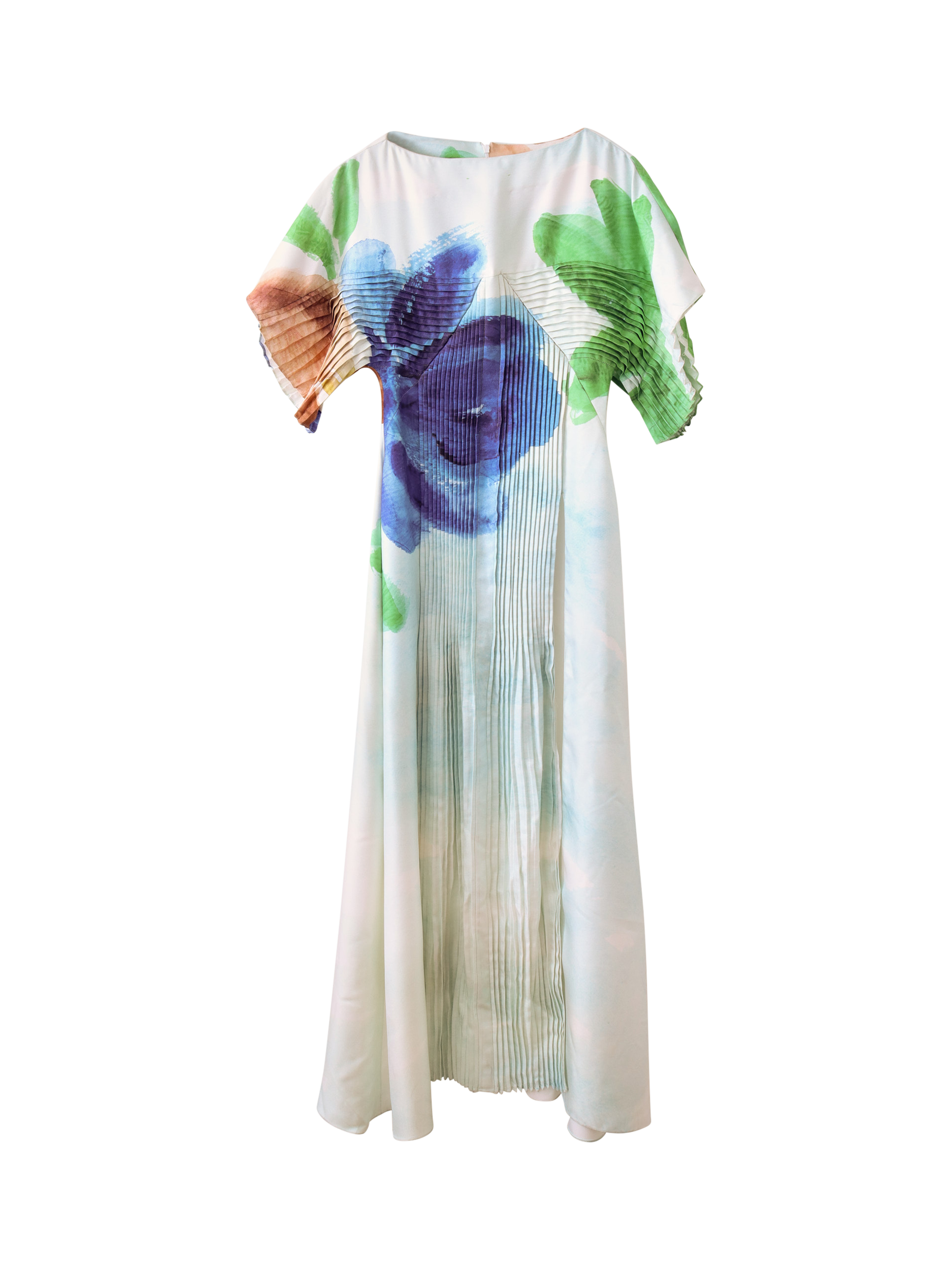 Product image 4 of 5, which shows S.S.DALEY Gluck Floral Pure Silk Dress, Blue Print, 6