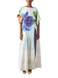 S.S.DALEY Gluck Floral Pure Silk Dress, Blue Print