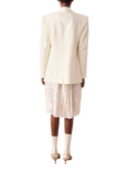 S.S.DALEY Martha Pleated Pure Wool Jacket, Cream