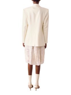 S.S.DALEY Ada Embroidered Metallic Skirt, Ecru - view 2, Ecru