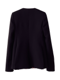 S.S.DALEY Embroidered Collarless Tailored Jacket, Black/White