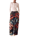 S.S.DALEY Floral Print Straight Trousers, Vase Print