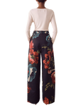 S.S.DALEY Floral Print Straight Trousers, Vase Print
