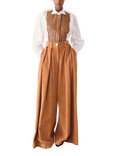 S.S.DALEY Isla Beaded Bib Shirt, White/Beaded