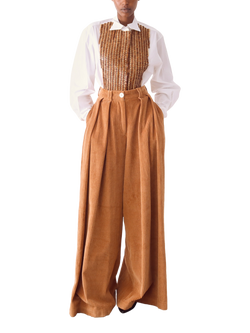 S.S.DALEY Isla Beaded Bib Shirt, White/Beaded - view 2, White/ Beaded