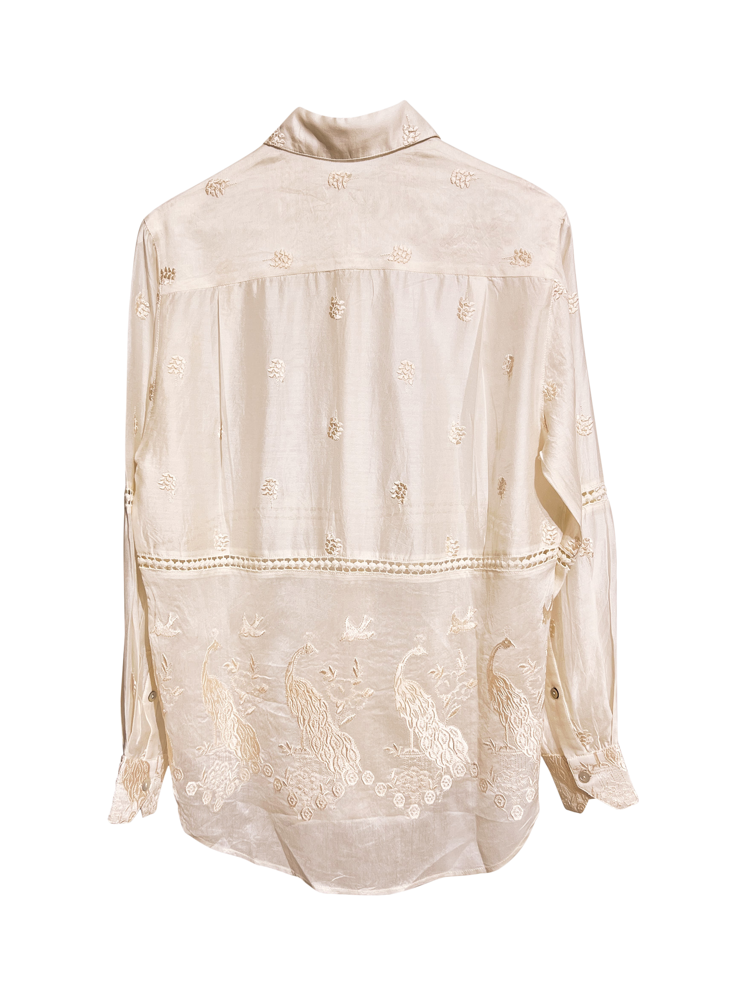 Product image 2 of 2, which shows S.S.DALEY Ada Embroidered Long Sleeve Shirt, Ecru, S