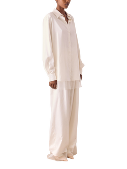 S.S.DALEY Orla Pure Silk Shirt, Ecru - view 2, Ecru