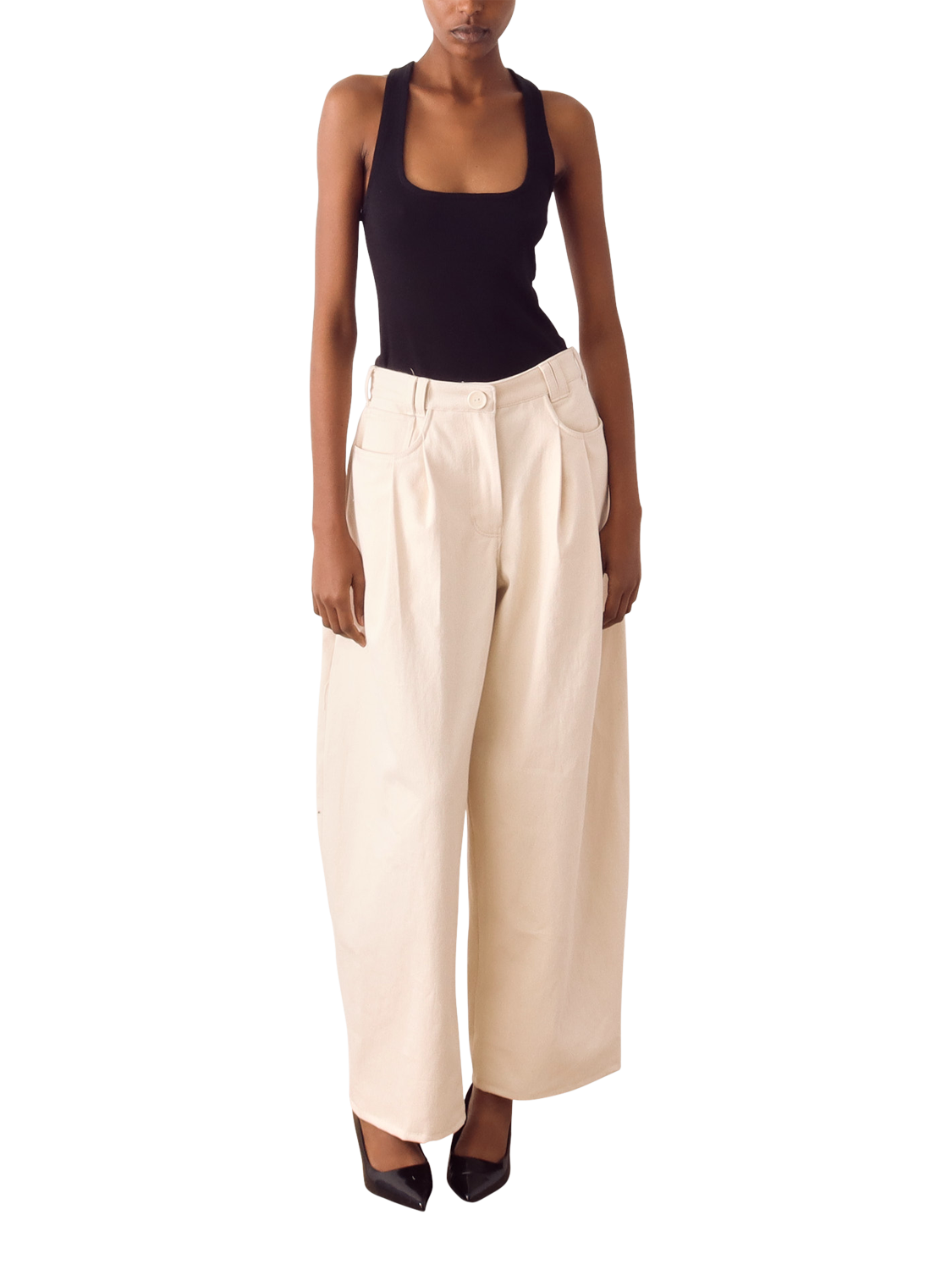 Product image 1 of 3, which shows S.S.DALEY Ivy Balloon Jeans, Ecru, 6