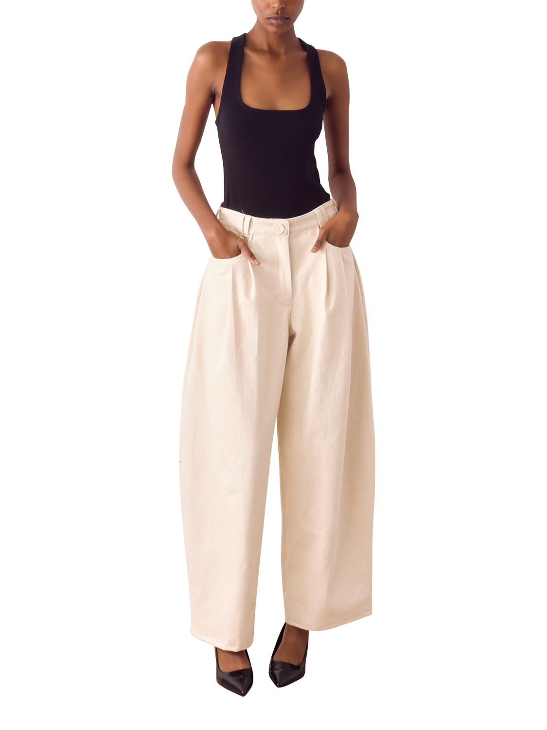 Product image 2 of 3, which shows S.S.DALEY Ivy Balloon Jeans, Ecru, 6