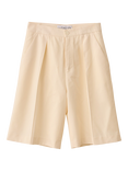 S.S.DALEY Pleated Tailored Pure Wool Shorts, Ecru