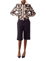 S.S.DALEY Ponyskin Aviator Jacket, Blk/Wht