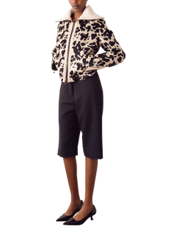 S.S.DALEY Ponyskin Aviator Jacket, Blk/Wht - view 2, Blk/Wht