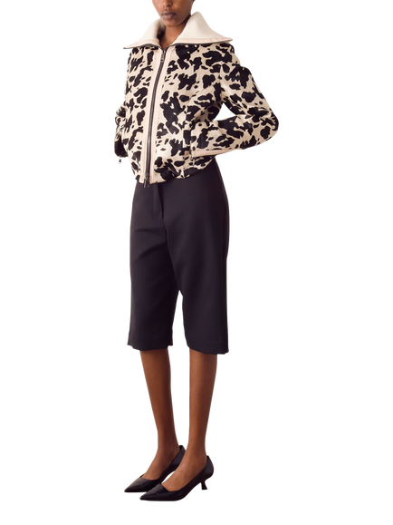 S.S.DALEY Ponyskin Aviator Jacket, Blk/Wht - view 2, Blk/Wht