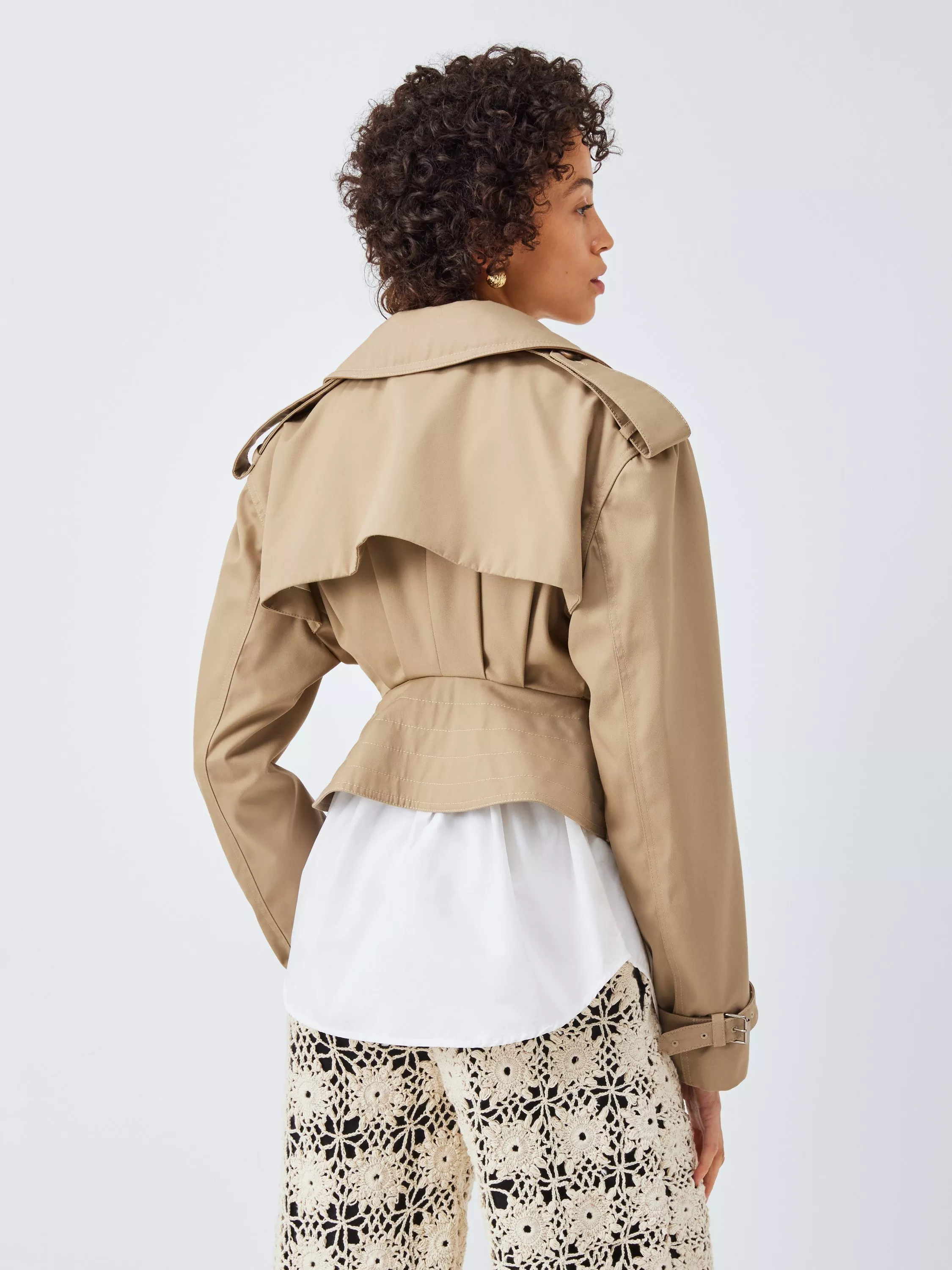 Chesty Pearl Peplum Jacket Pearl Peplum Puffer Jacket - Black - XXS