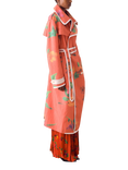 S.S.DALEY Smudge Floral Trench Coat, Red Floral