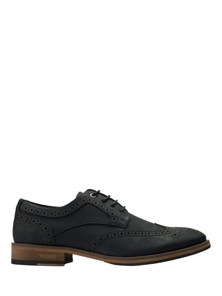 V.GAN Vegan Barley 2 Lace Up Brogue Shoes, Black