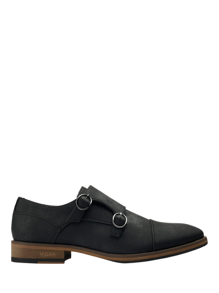 V.GAN Vegan Chervil 2 Monk Shoes, Black
