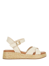 Dune London Littleton Leather Rope Wedge Sandals