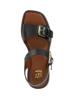 Dune London Luno Leather Wedge Flatform Sandals - view 2, Black
