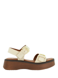 Dune London Luno Leather Wedge Flatform Sandals, Ecru