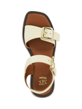 Dune London Luno Leather Wedge Flatform Sandals, Ecru