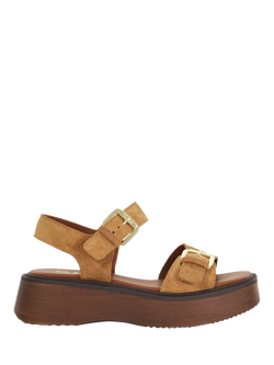 Dune London Luno Suede Wedge Flatform Sandals, Sand, Sand