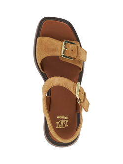 Dune London Luno Suede Wedge Flatform Sandals, Sand - view 2, Sand