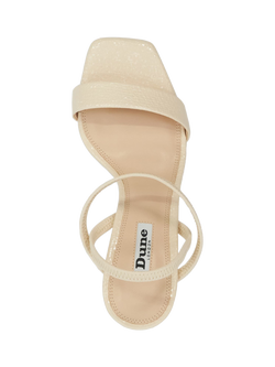 Dune London Methodical Reptile Effect Heeled Sandals, Ecru - view 2, Ecru