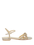 Dune Noa Diamante Embellished Knot Sandals, Gold